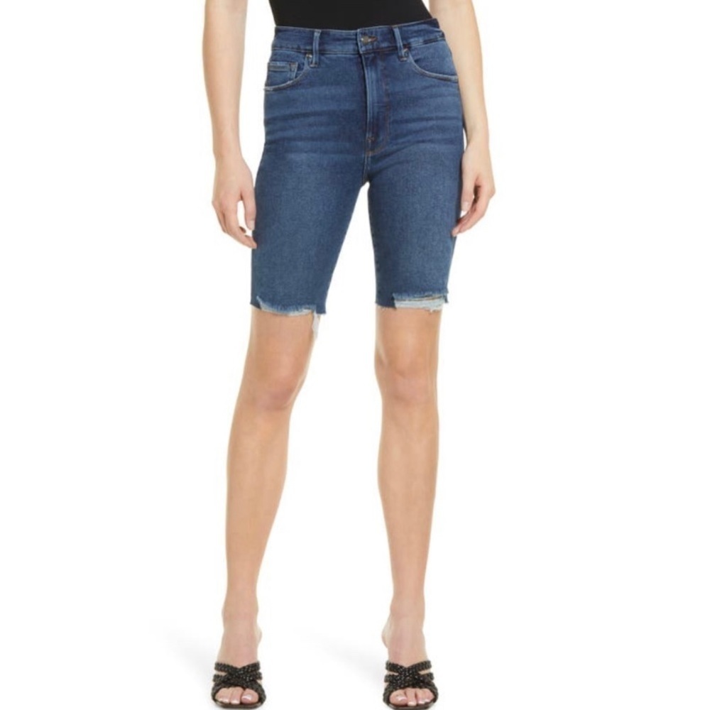 Good American Good Bermuda High Waist Blue688 Sz 4